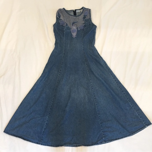 Newport News Blue Denim Mini Dress - Picture 2 of 3